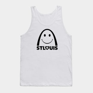 St. Louis (Saint Louis) Smiley Face Arch - black Tank Top